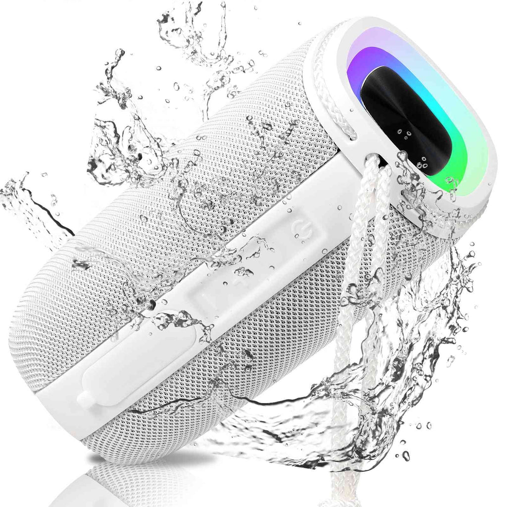 UrbanX Scorpio Series Bluetooth Speaker,  Waterproof Speakers 360°  Surround Sound with Punchy Bass, True Wireless Pairing, .3, Portable Speaker for   - White