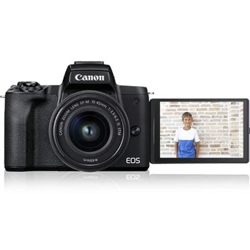 Canon   Mark  24.1 Megapixel Mirrorless Camera with Lens, 0.59", 1.77", Black