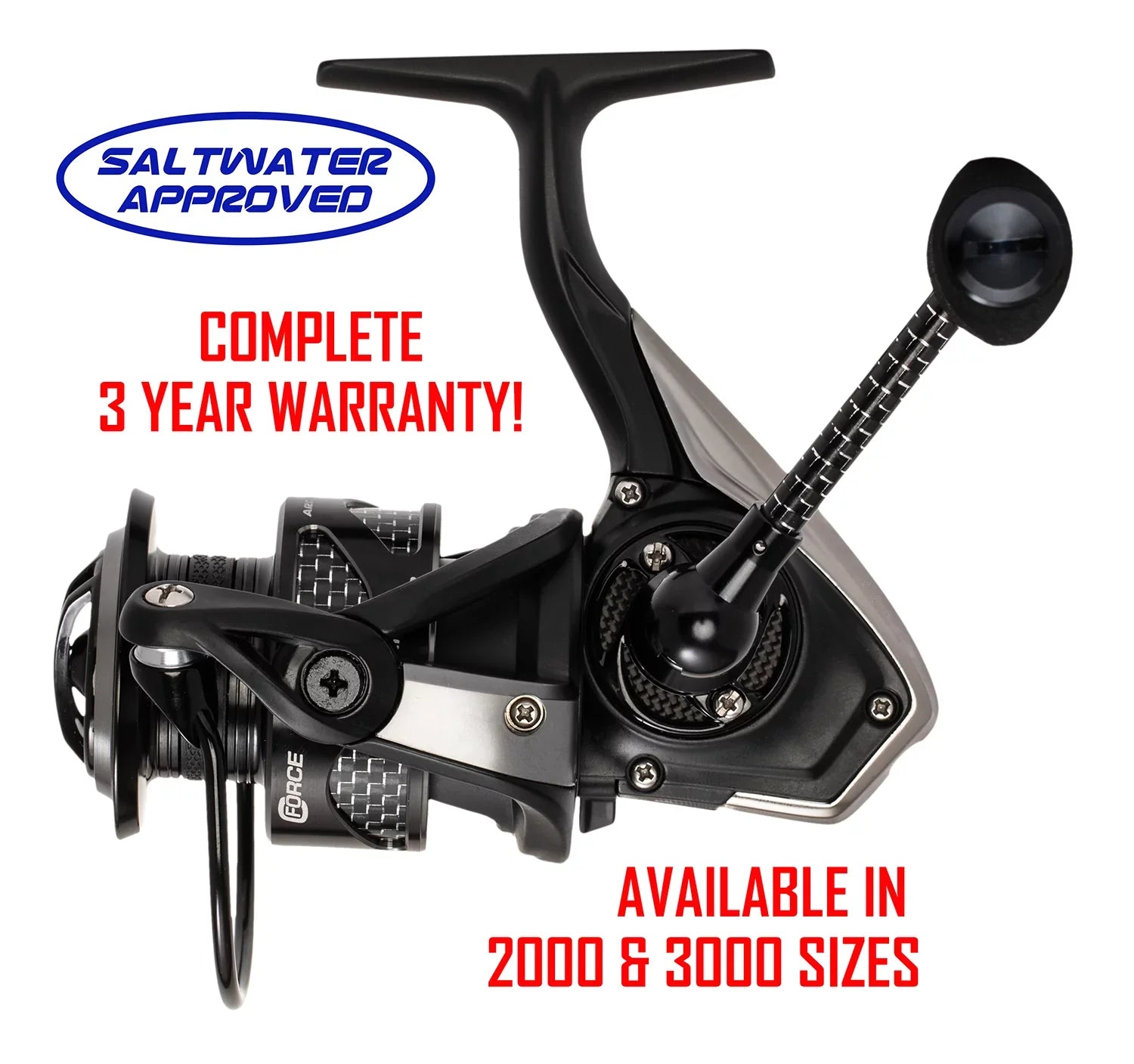 Ardent  Force Spinning Reel, 3000 size. 5.2:1 Gear Ratio