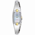 Seiko Women's  Core Solar Mother of Pearl Dial Two Tone Steel Power Reserve Watch