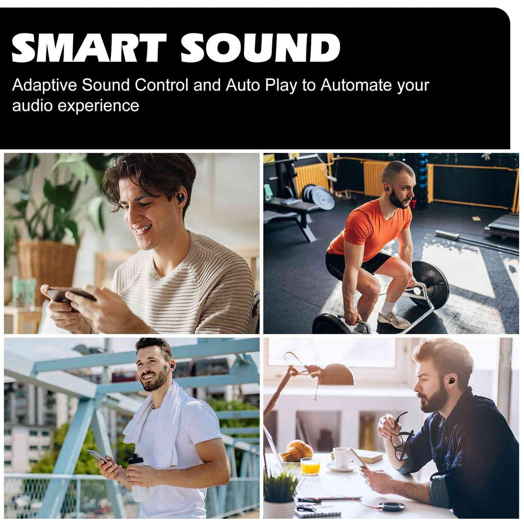 UrbanX True Wireless Bluetooth Earbuds + Charging Case, Black, Dual Connect,  Water Resistance, Bluetooth 5.2 Connection, Balanced, Bass Boost Compatible with Lenovo Legion  (2023)