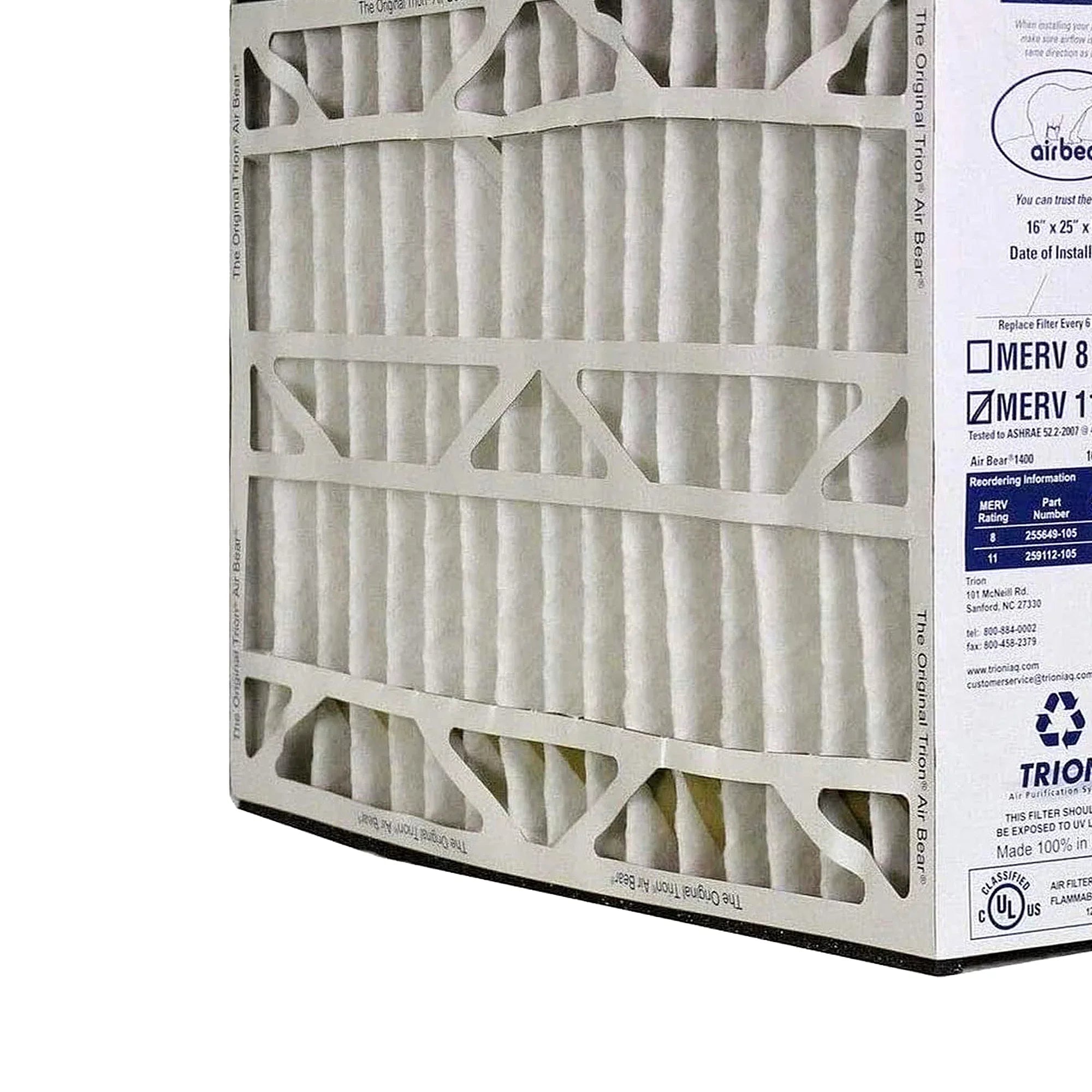 Trion 259112-105 Air Bear 16 x 25 x 5 Inch  11 Air Purifier Filter (3 Pack)