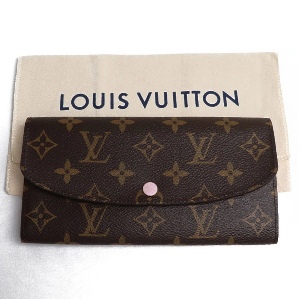 Pre-Owned   Portefeuil Emily Long Wallet Monogram Rose Ballerine   Women's (Good)