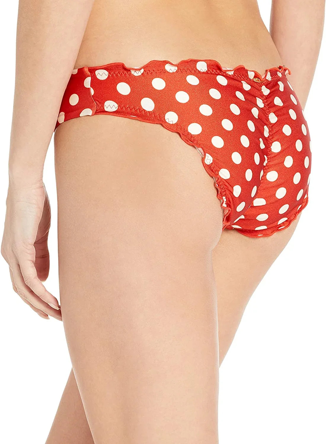 Luli Fama Womens Macarena Polka Dot Ruched Swim Bottom Separates