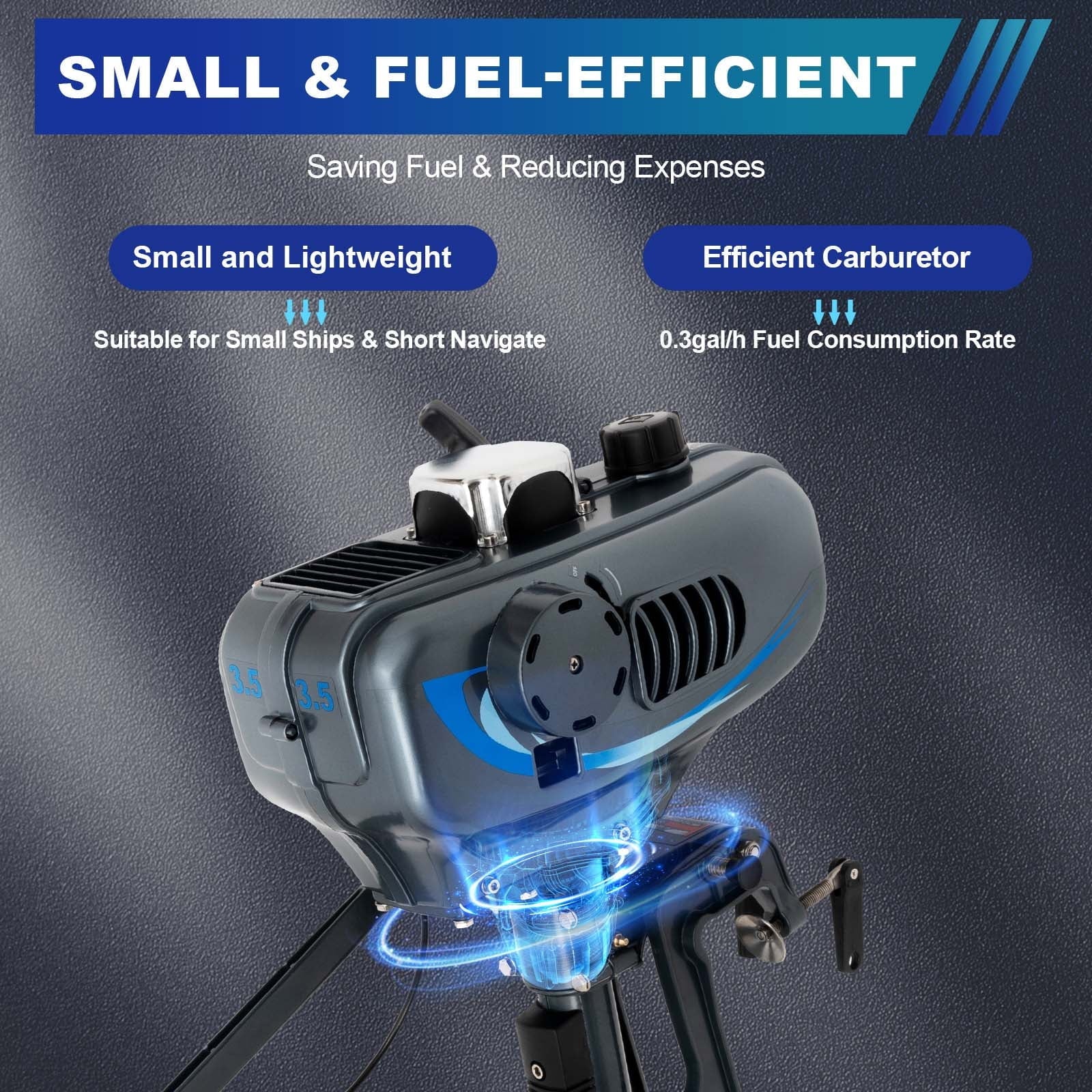  2 Stroke 3.5HP Outboard Motor Fishing Boat Engine / Water Cooling System