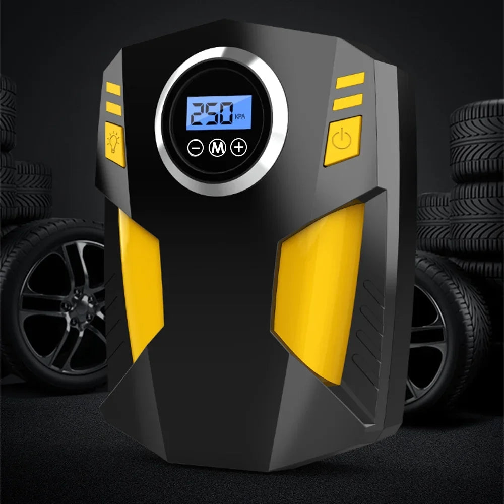 Geevorks Car Auto Pump, Portable Tire Inflator with  Light,  12V Digital Air Compressor
