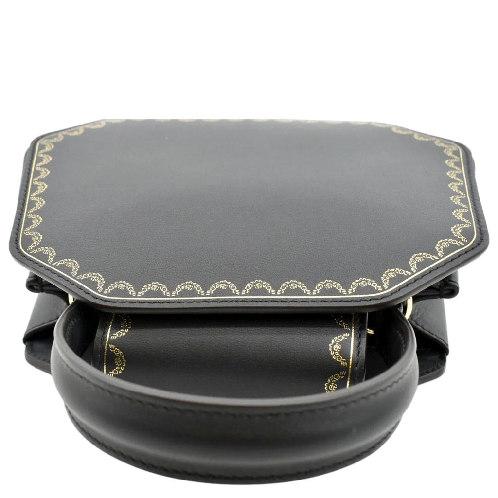 Pre-owned  Guirlande Mini Calfskin Leather Top Handle Satchel Bag Black