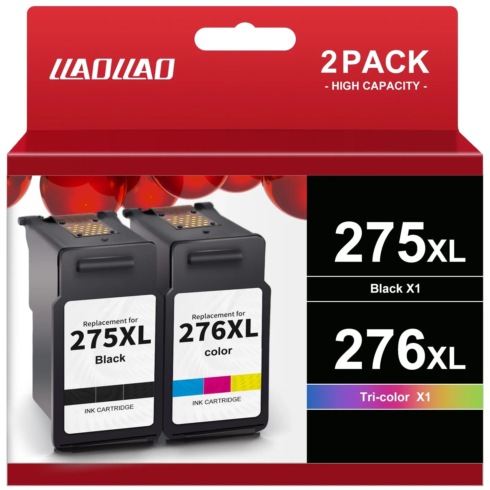 275XL Ink Cartridges for Canon Ink 275 and 276 for        (2 Pack)