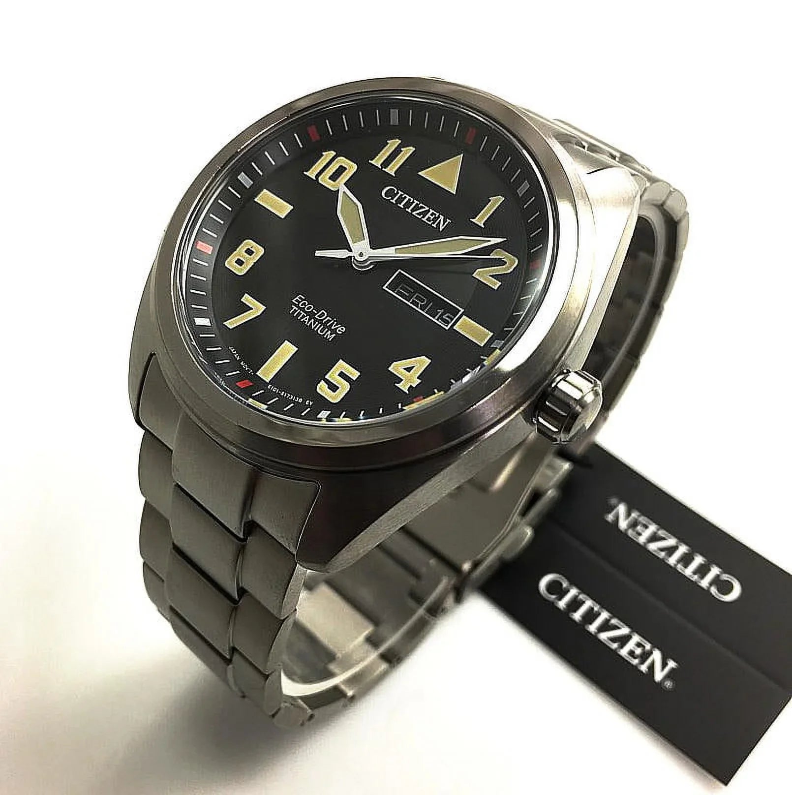Men's Citizen Eco-Drive Super Titanium Solar Power Watch -53E