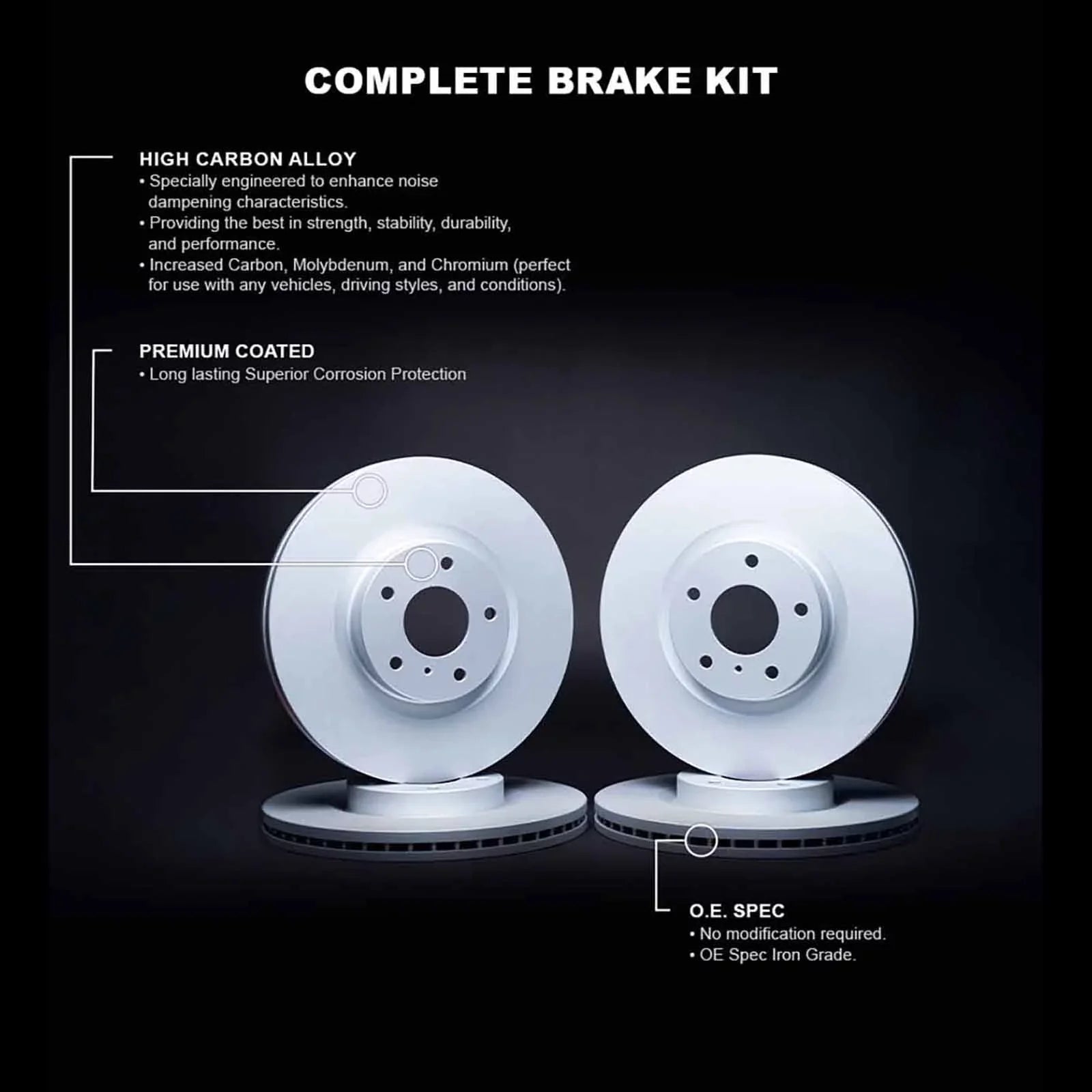 Concepts Wdpn2 20013  Concepts Brake Rotor Carbon Coated Fits select: 2016 ,2021-2022