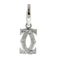 Pre-Owned Cartier 2C Diamond Pendant Top 18K Ladies   (Like New)