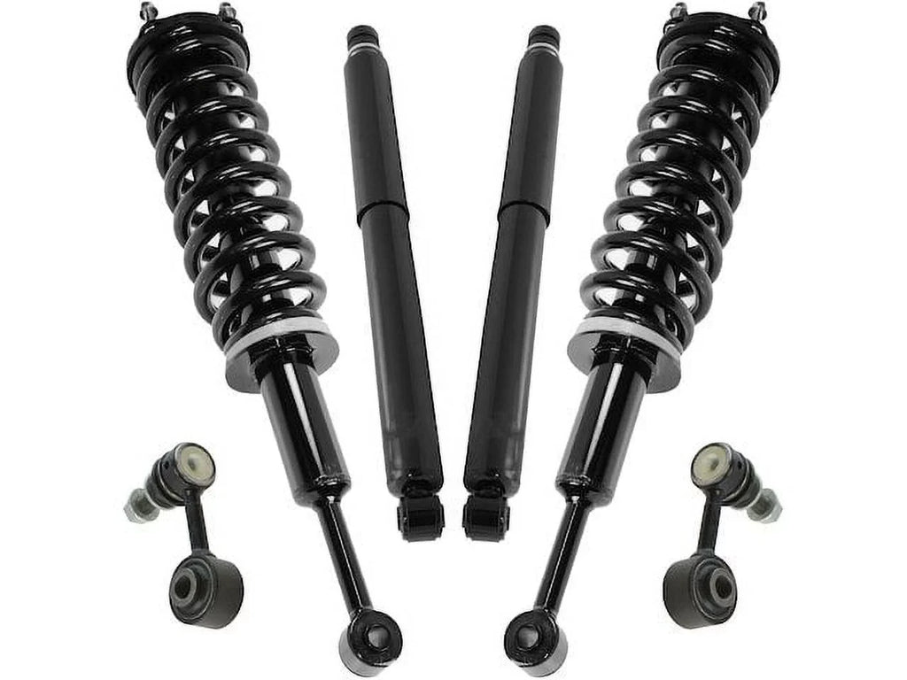 Front and Rear Shock Strut Coil Spring Sway Bar Link Kit - 6 Piece - Compatible with 2007 - 2018 Toyota Tundra 2008 2009 2010 2011 2012 2013 2014 2015 2016 2017