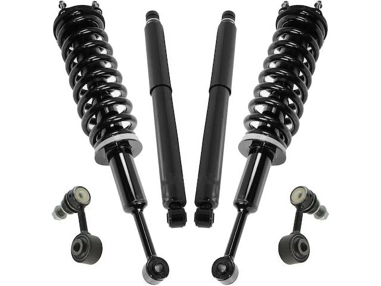 Front and Rear Shock Strut Coil Spring Sway Bar Link Kit - 6 Piece - Compatible with 2007 - 2018 Toyota Tundra 2008 2009 2010 2011 2012 2013 2014 2015 2016 2017