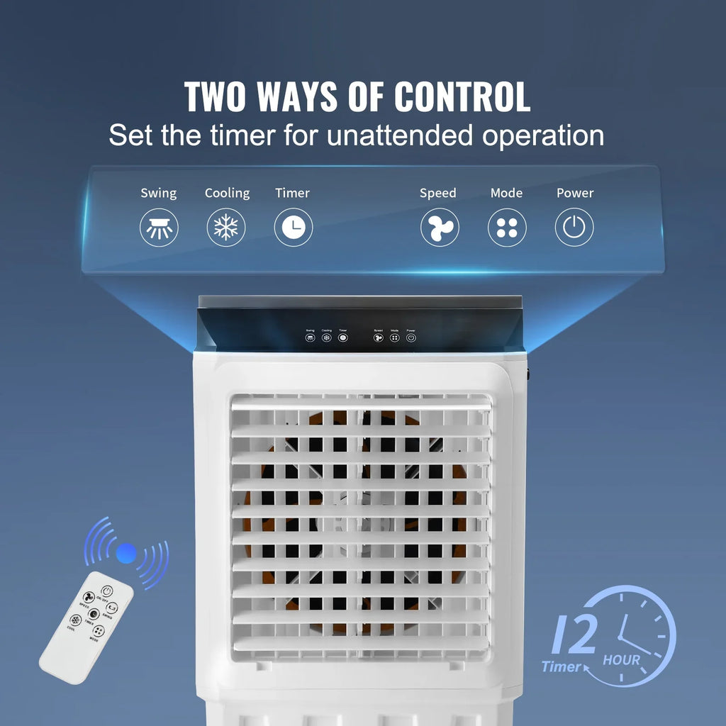 Evaporative Cooler Swamp Cooler 3-in-1 2100  7 Gal 12h Timer Air Humidifier