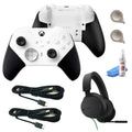 Xbox Elite Series 2 Wireless Controller -White with Xbox Headset & Cleaning Kit