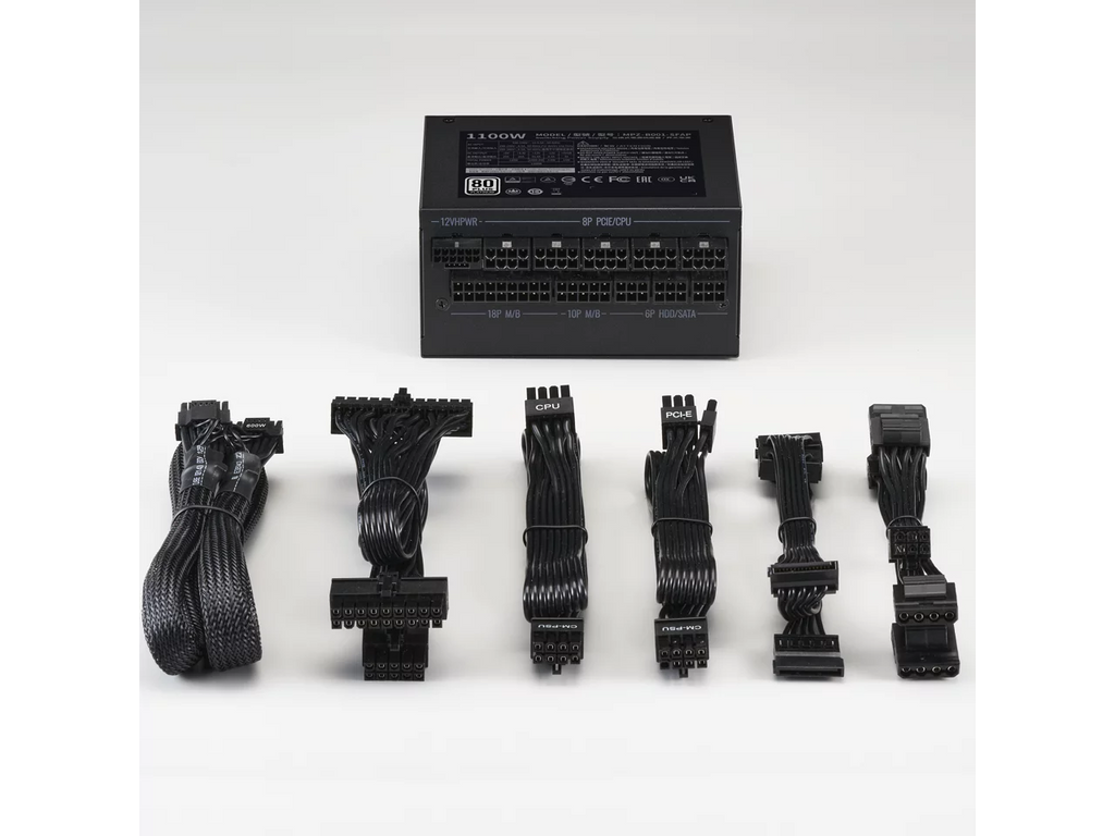 Cooler Master   Platinum Fully Modular, Fully .0, 1100W , 80+ Platinum Efficiency,  Bracket Included,  Form Factor (---)
