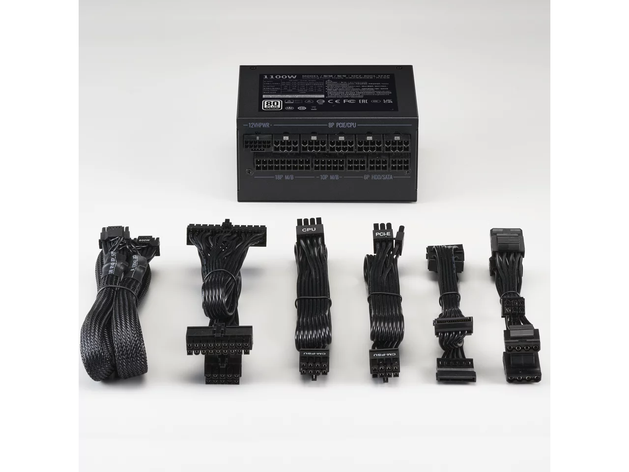 Cooler Master   Platinum Fully Modular, Fully .0, 1100W , 80+ Platinum Efficiency,  Bracket Included,  Form Factor (---)