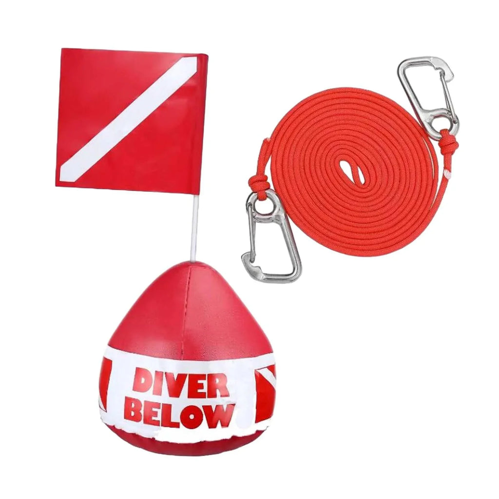 Dive Flag Float Buoy Dive Flag High Visibility Float , Inflatable Floater for Surface ing, Diving, Fishing