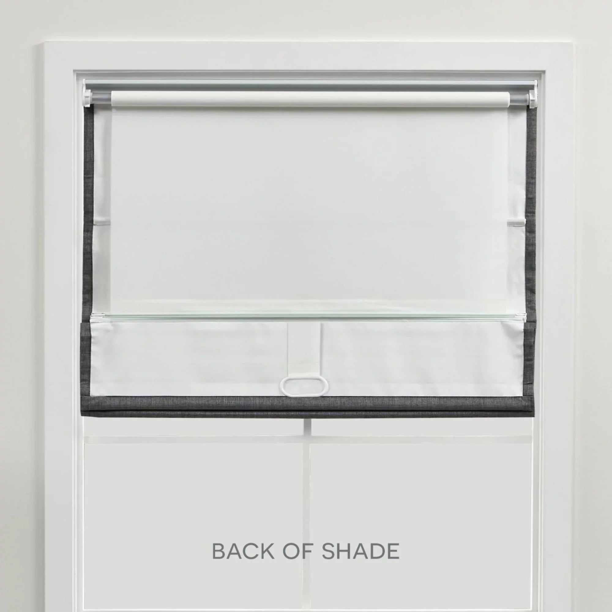 Exclusive Home Esme Total Blackout Roman Shade, 34"x64", Silver