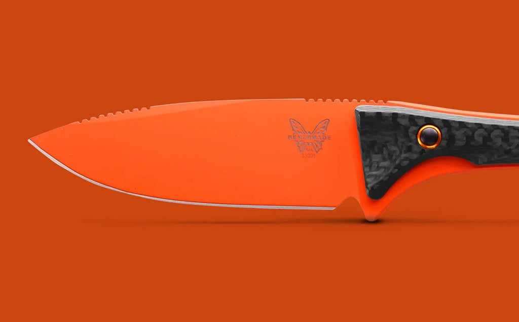 Benchmade Altitude 3.08" Fixed Blade Carbon Fiber Handle Orange Cerakote - 15201OR Knife