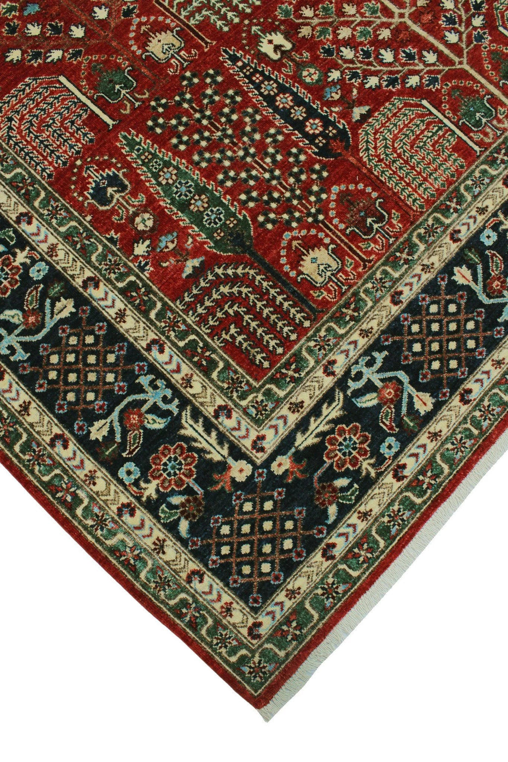 Aria Alonzo Red/Blue Rug, 7'11" x 9'10"
