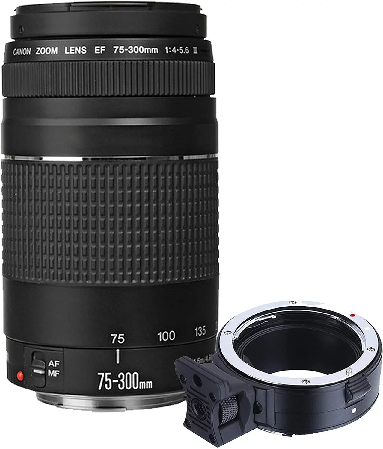 Canon   Mirrorless Digital Camera with   24-105mm f/4  is  Lens + 75-300mm /4-5.6  Lens + 50mm f/1.8  Lens + 128GB Memory + Case + Tripod + Filters 42pc Bundle
