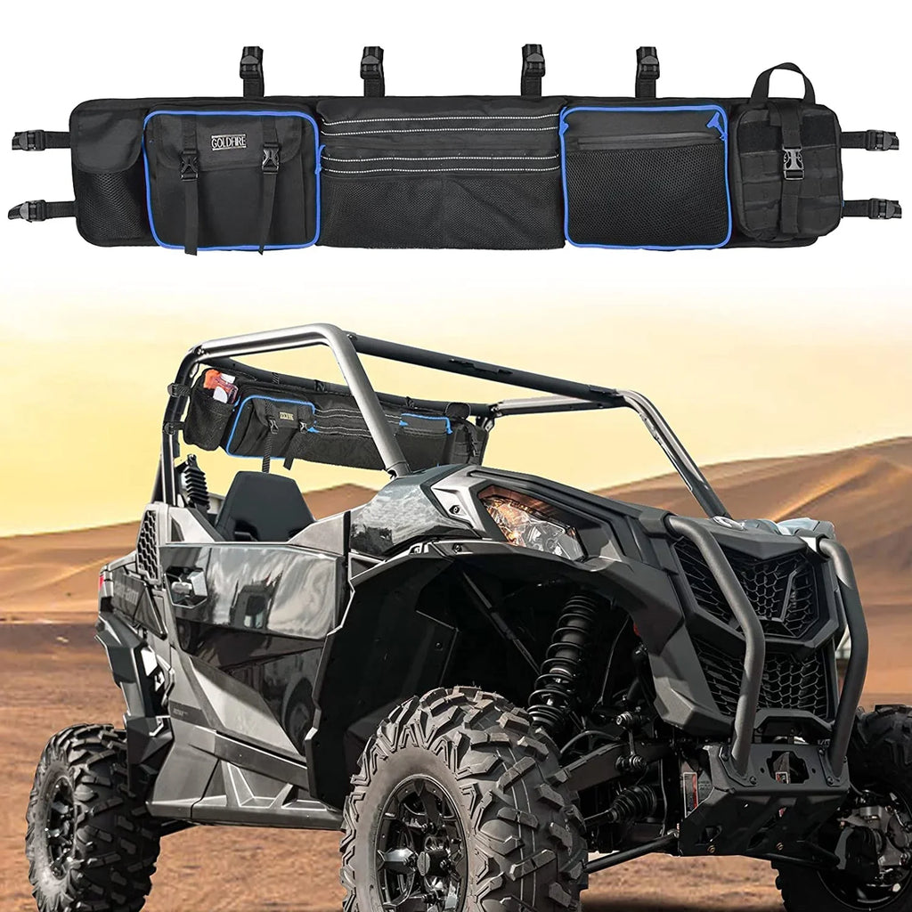 Goldfire  Car Organizer Large Roll Cage Cargo Rear Storage Bag Gear Bags For Most Full Size Polaris Yamaha Kawasaki UTVs