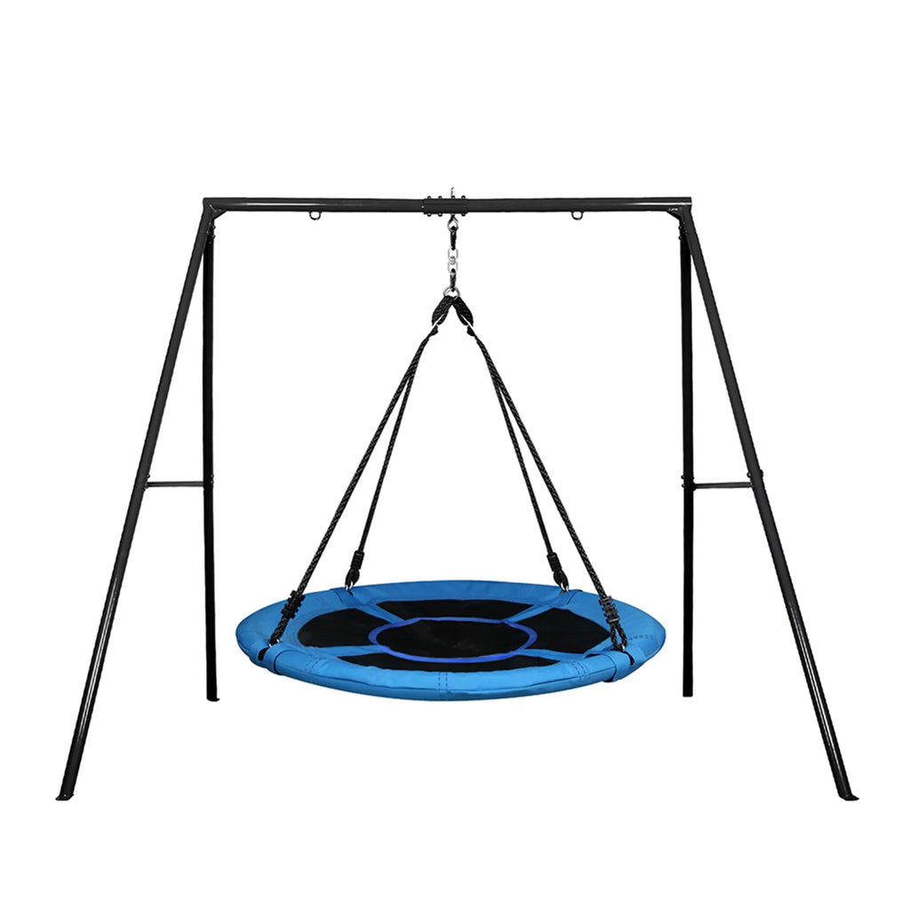 Trekassy 440lbs Metal Swing Set with 40 Inch Saucer Tree Swing, Swivel and Heavy Duty -Frame Metal Swing Stand