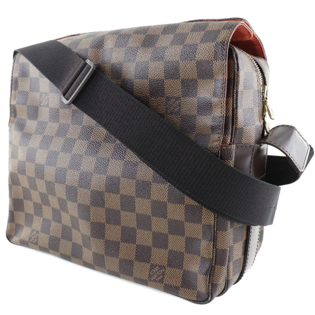 Pre-Owned   Louis Vuitton Naviglio  Damier Canvas Brown  Unisex Shoulder Bag (Fair)