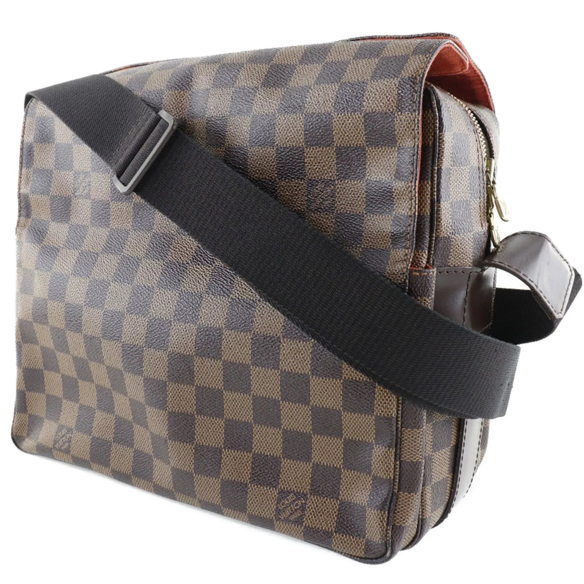 Pre-Owned   Louis Vuitton Naviglio  Damier Canvas Brown  Unisex Shoulder Bag (Fair)
