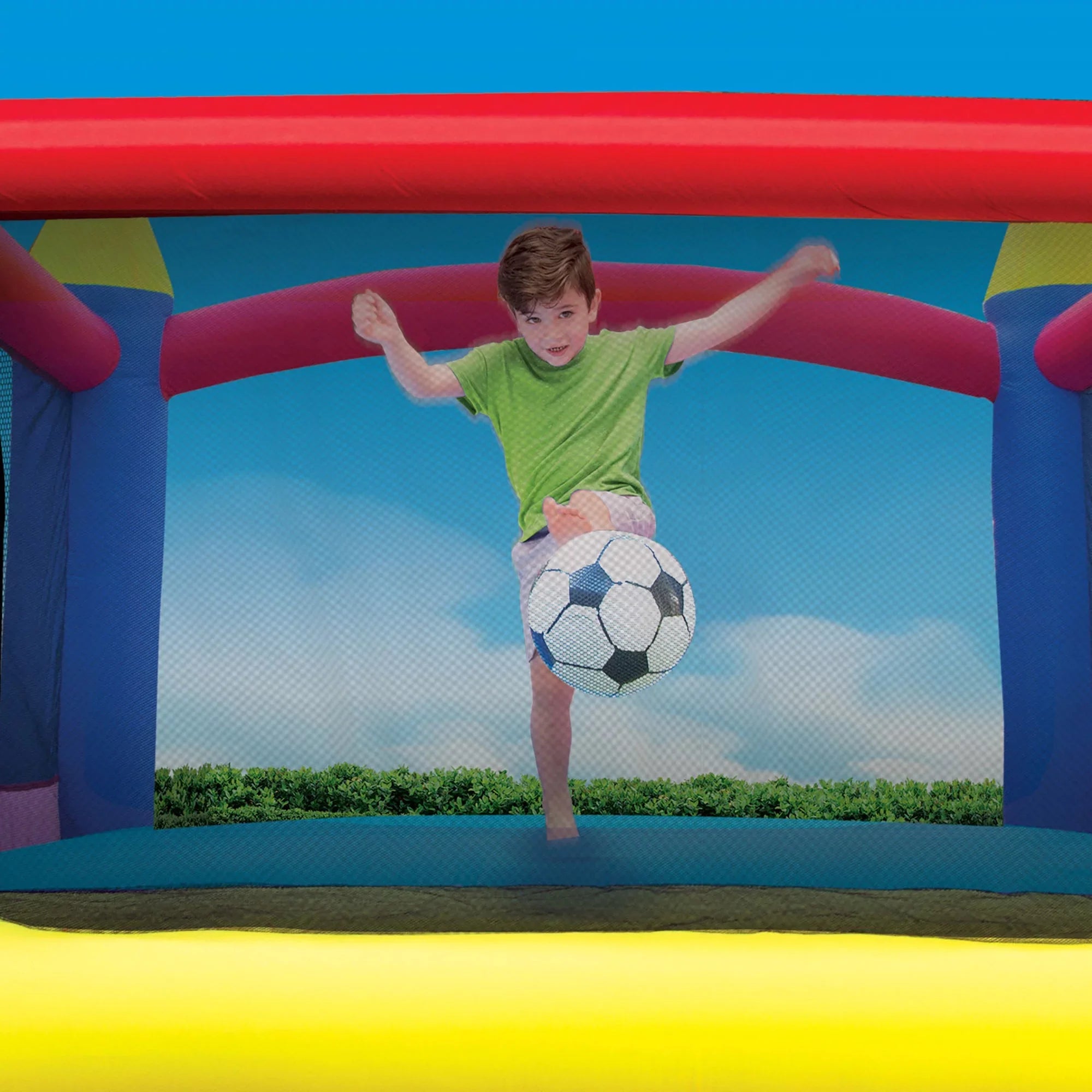 Banzai Slide ’ Fun Complete Bounce House Set with 2 Slides and Air Blower