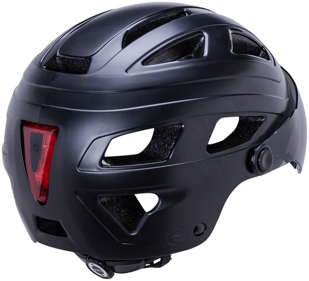 Kali Protectives Cruz Plus Helmet Eye Shield w/ Rear Light Matte Black, Large/