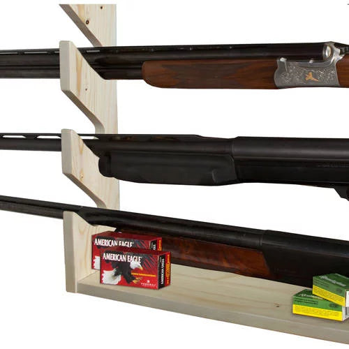 Rush Creek Creations Realtree Solid Pine 4 Gun Wall Rack with Hidden Hardware - Handcrafted - Durable
