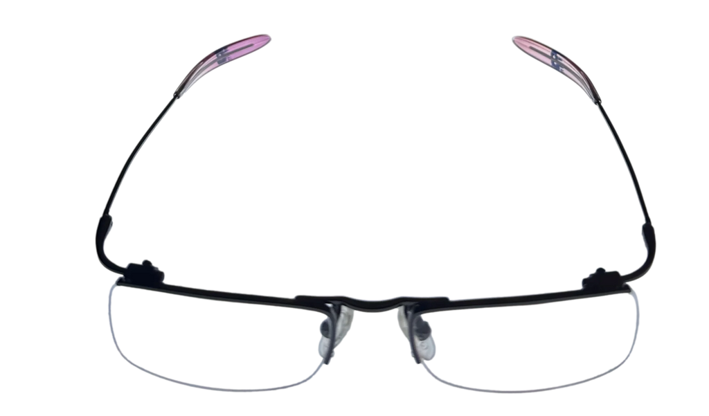 New Balance Mens Eyeglass Rectangle Rimless Metal  356 3 Gunmetal. 53mm