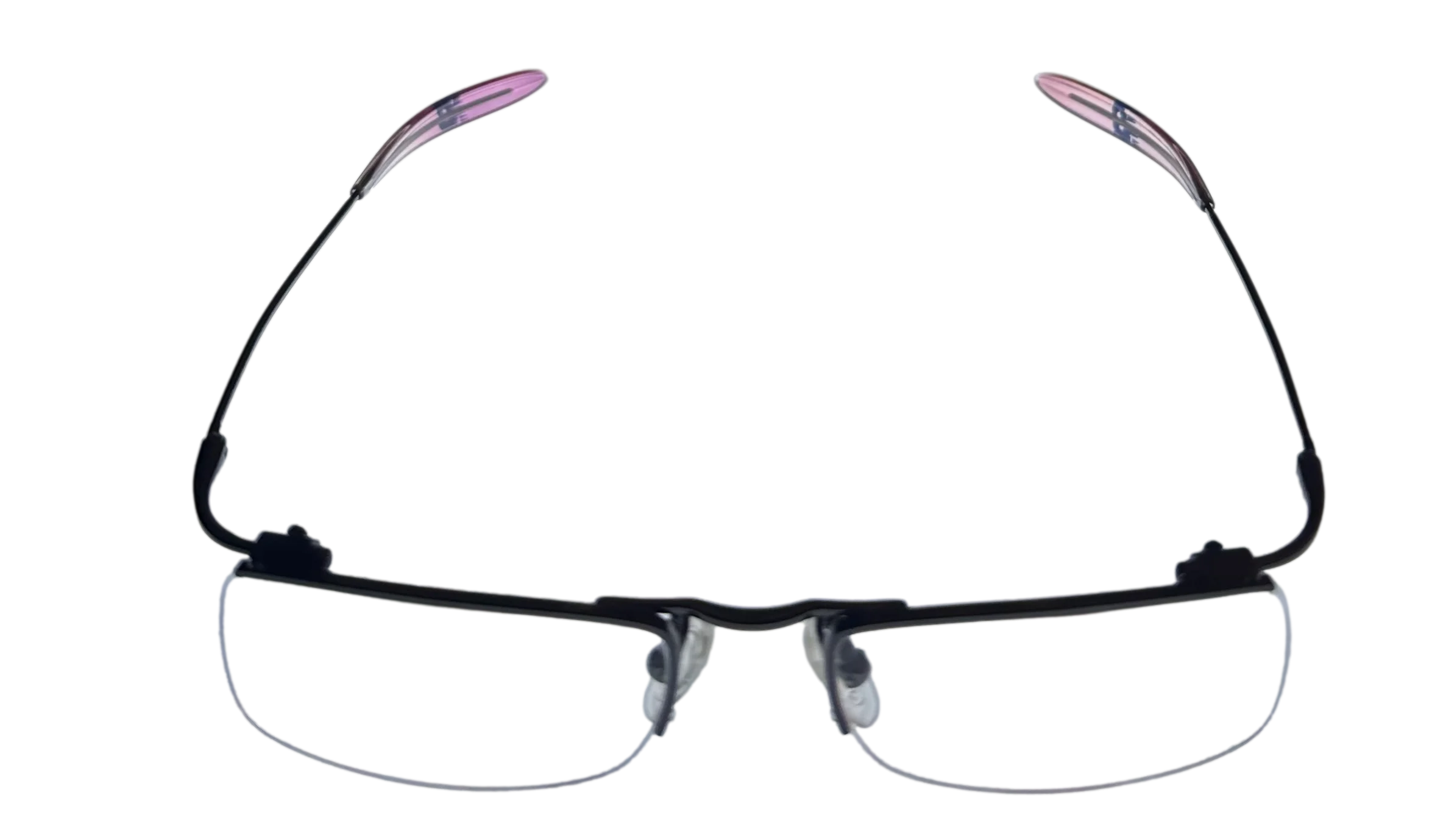 New Balance Mens Eyeglass Rectangle Rimless Metal  356 3 Gunmetal. 53mm