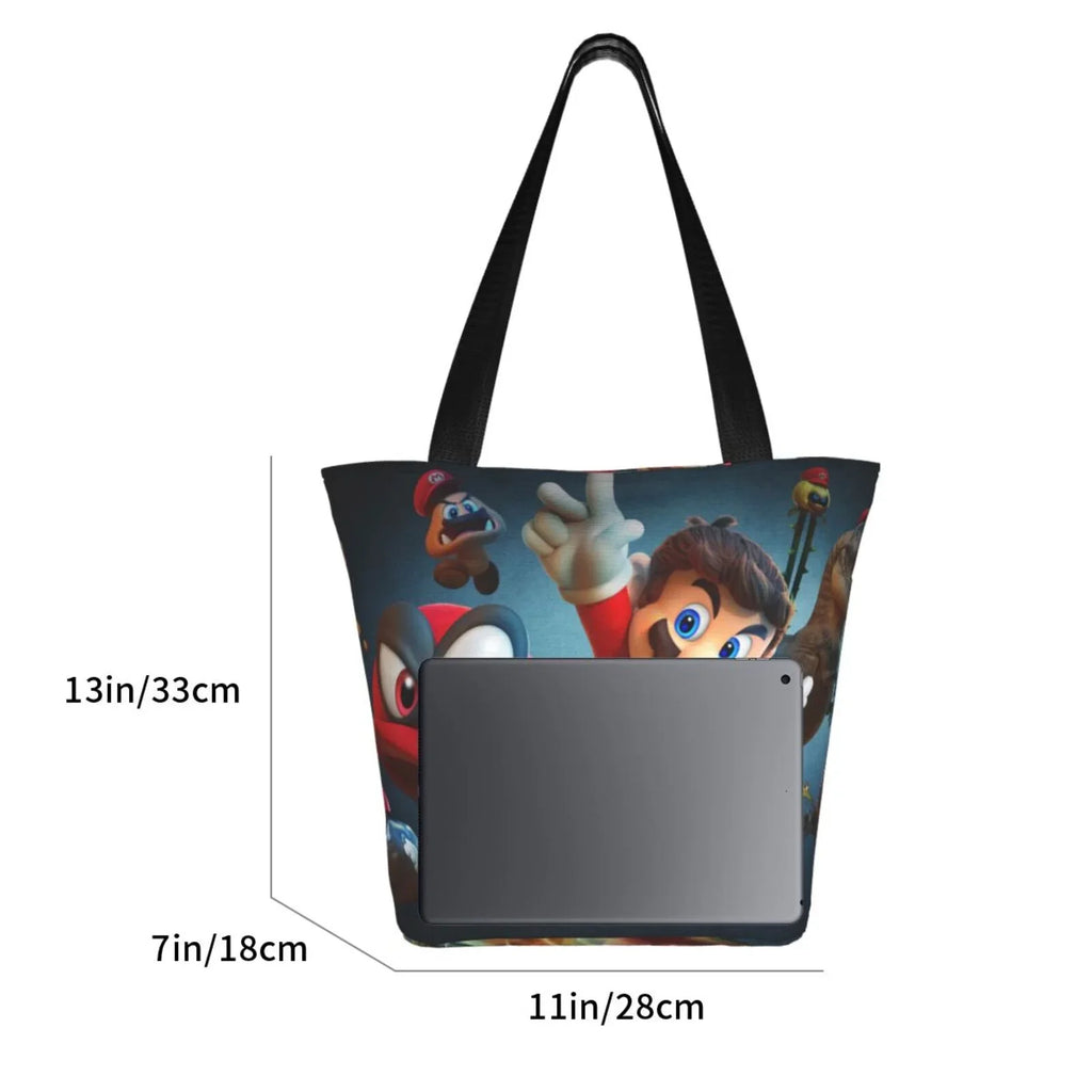 Super Mario Odyssey Women's Tote Bag Large Capacity Shoulder Handbag For Travel Beach Shopping Business Work School