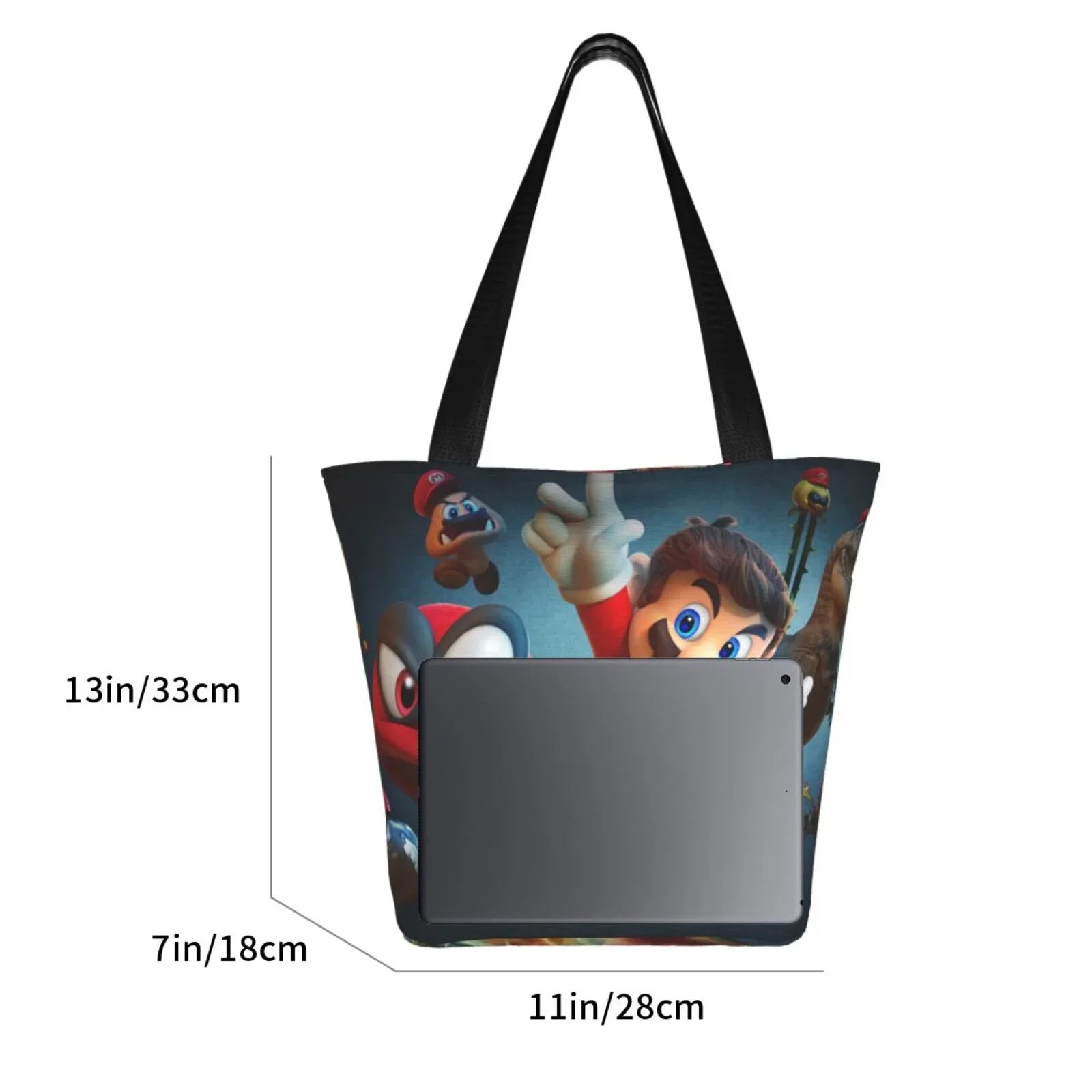 Super Mario Odyssey Women's Tote Bag Large Capacity Shoulder Handbag For Travel Beach Shopping Business Work School
