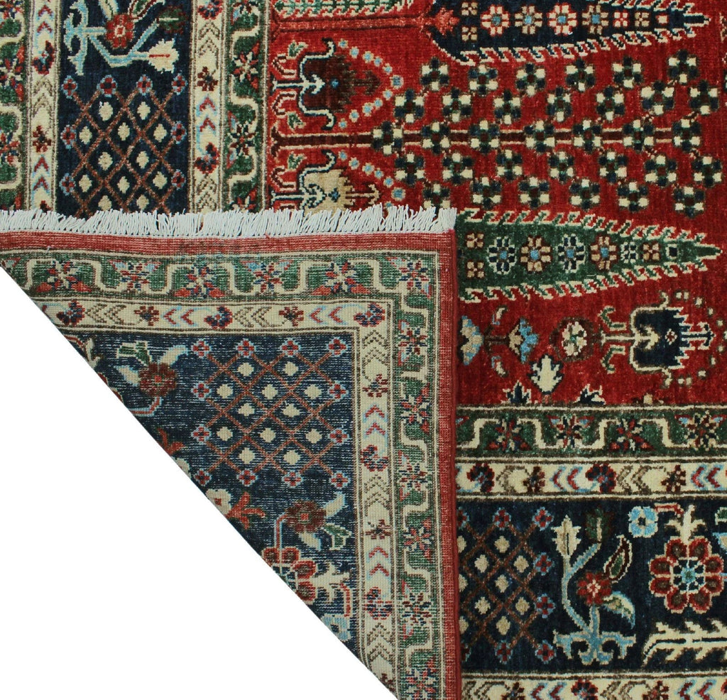 Aria Alonzo Red/Blue Rug, 7'11" x 9'10"