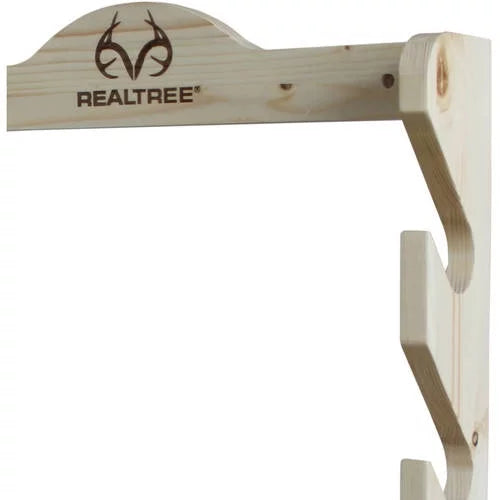 Rush Creek Creations Realtree Solid Pine 4 Gun Wall Rack with Hidden Hardware - Handcrafted - Durable
